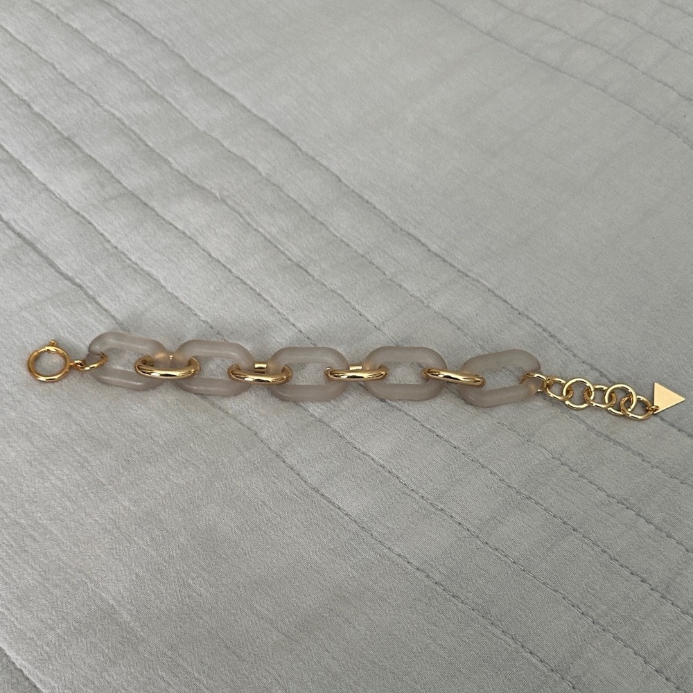 Chico's Gold and Gray Twisted Bracelet